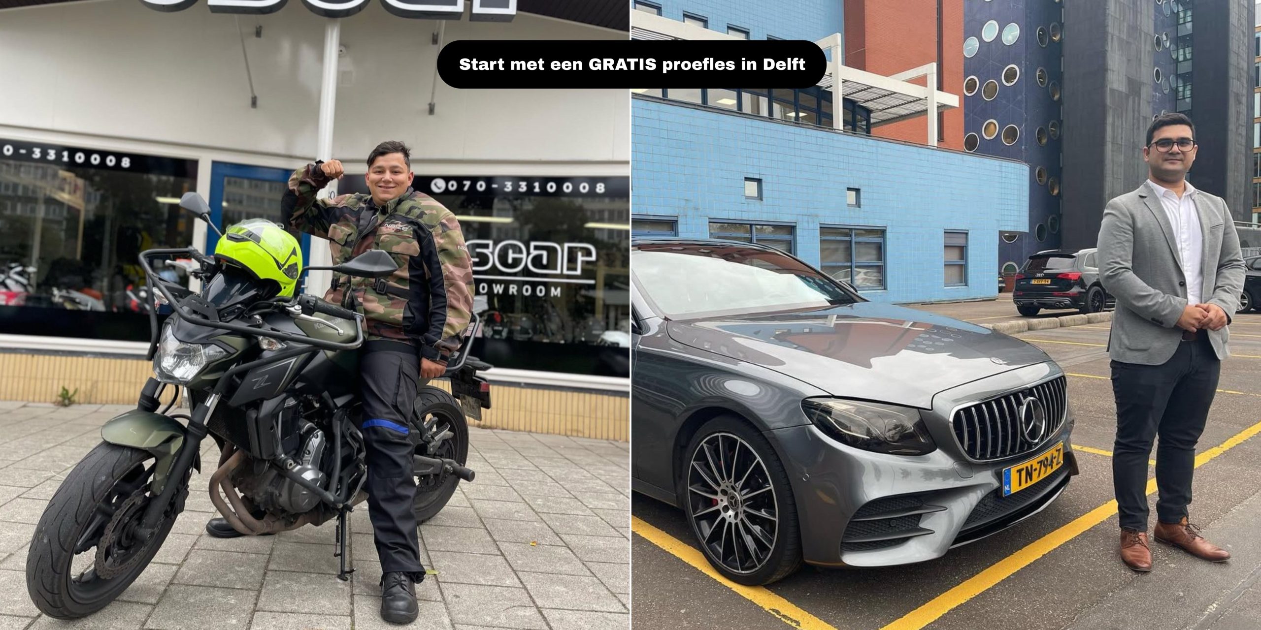 Begonnen met een proefles in Delft en beide geslaagd!